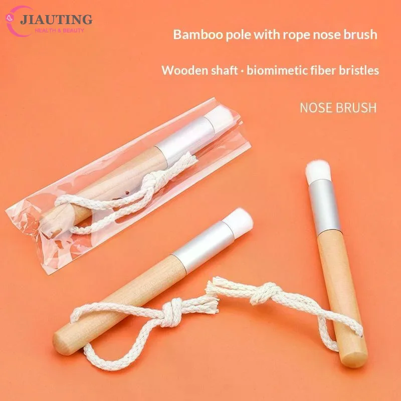 1/2/3/4Pcs Bamboo Handled Soft Eyelash Cleaner Nose Washer Blackhead Cleansing Lash Shampoo Multiuse Tool