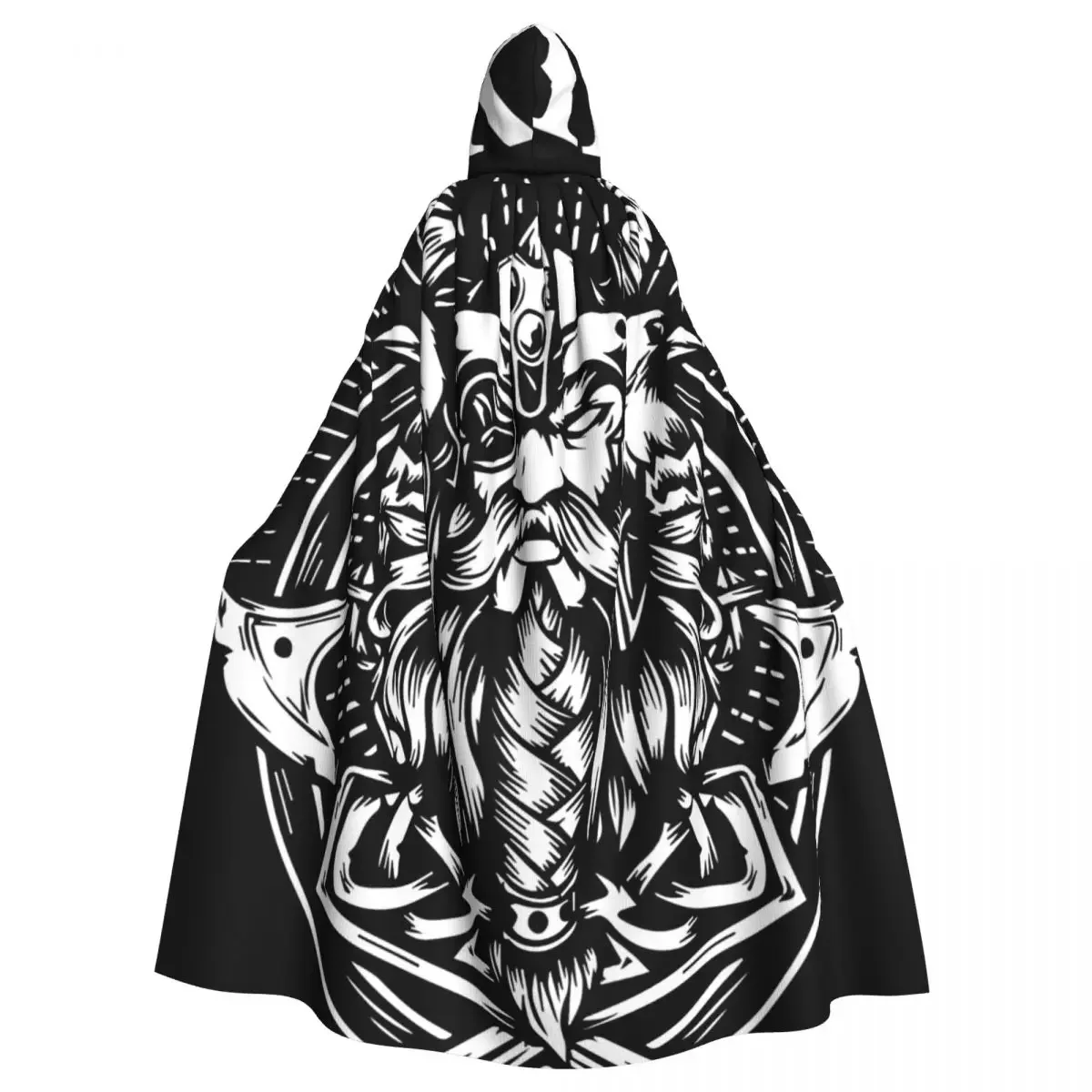 Norwegen Wikinger-Limited Edition | perfektes Geschenk Kapuzen mantel Halloween Party Cosplay Frau Männer Erwachsene lange Hexerei Robe Kapuze