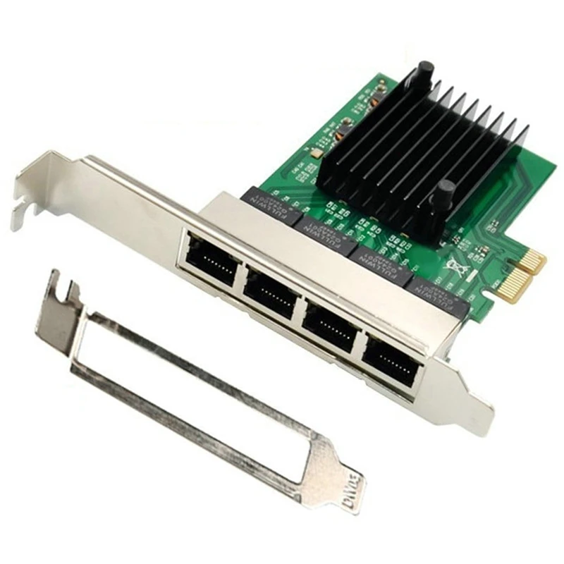 RJ-45 4-портовый Ethernet-адаптер сервера Gigabit, сетевая карта PCI-E X1 интерфейс