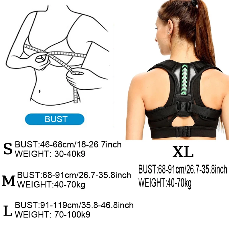 Multi color optional Back support belt Back posture corrector for men and women adjustable Back posture corrector wear back belt