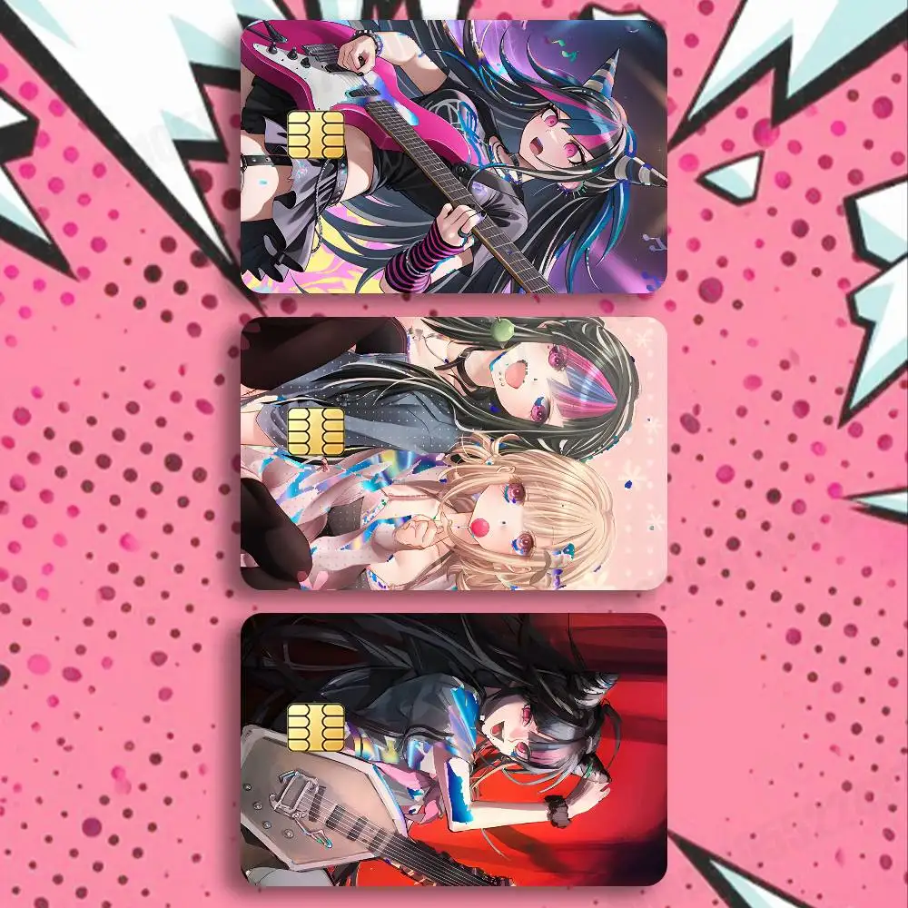 

Cartoon I-Ibuki Mioda S-Shuichi Saihara Holographic Laser Shinny Film Skin Cover Sticker for Debit Credit Card Bank Card