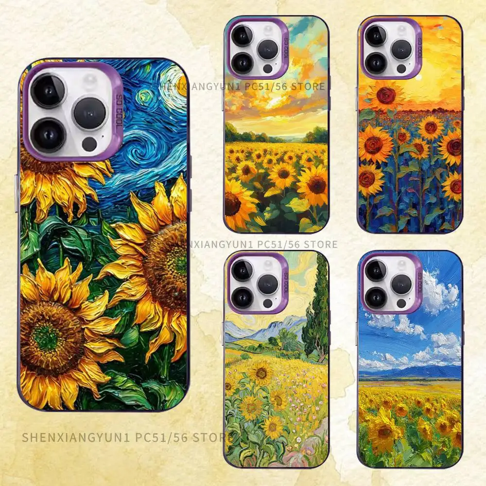 

Brilliant Sunflowers Phone Case For iPhone 17 16e 16 15 14 13 12 Pro Max X XR XS MAX Back Cover