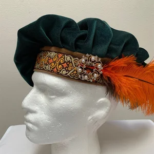 Tudor Muffin Costume Hat for Men, Queen Elizabeth, Victorian, Tudor Costume, Medieval Renaissance, Poet Flopish, Headwear 10 Main Sales Chapeu Queen Elizabeth - №4