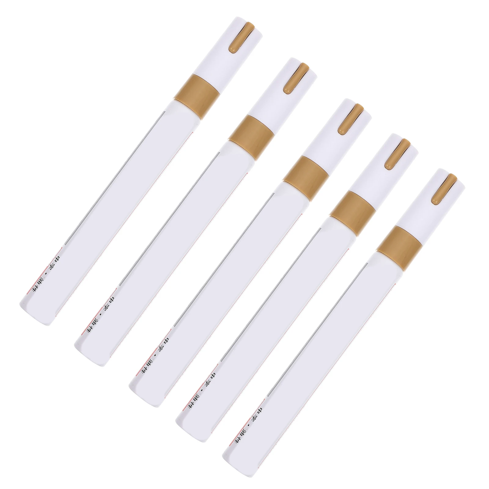 

5 Pcs Paint Pen Plastic Pens Smooth Painting Gold Portable Marker Markers Graffiti Color Golden Waterproof