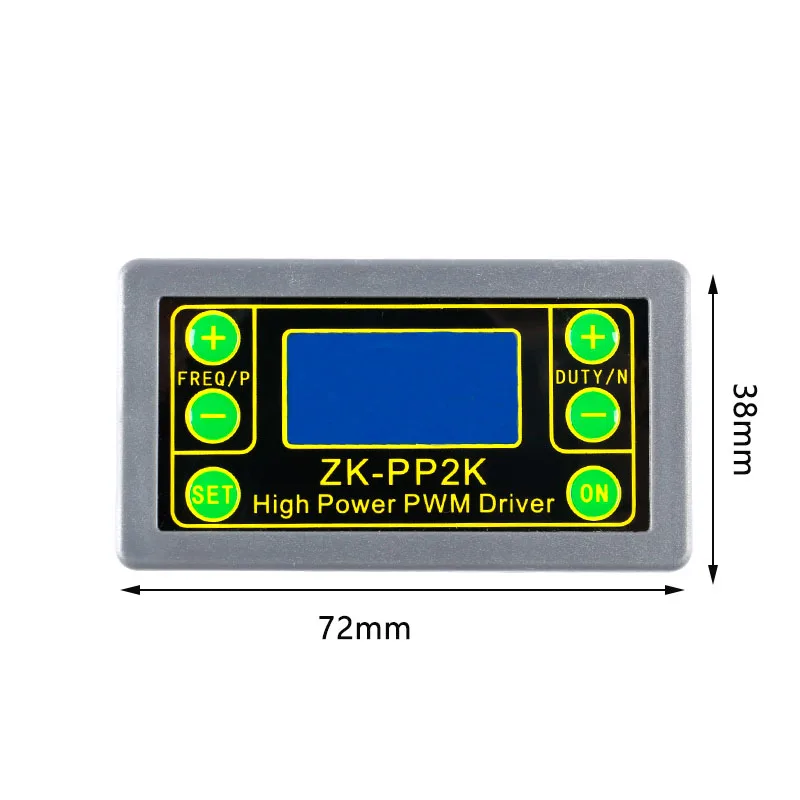 ZK-PP2K PWM Signal Generator 8A Driver Module for Motor/Lamp Dual Mode LCD PWM Pulse Frequency Duty Cycle Adjustable Module