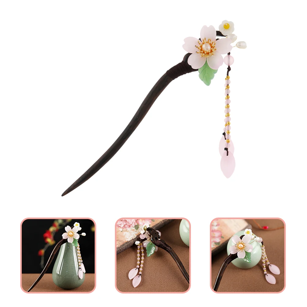 

Elegant Hair Stick Bun Chopstick Shell Coiling Up Style Bright Luster Chinese Vintage Costume Decor Retro Hair Accessories