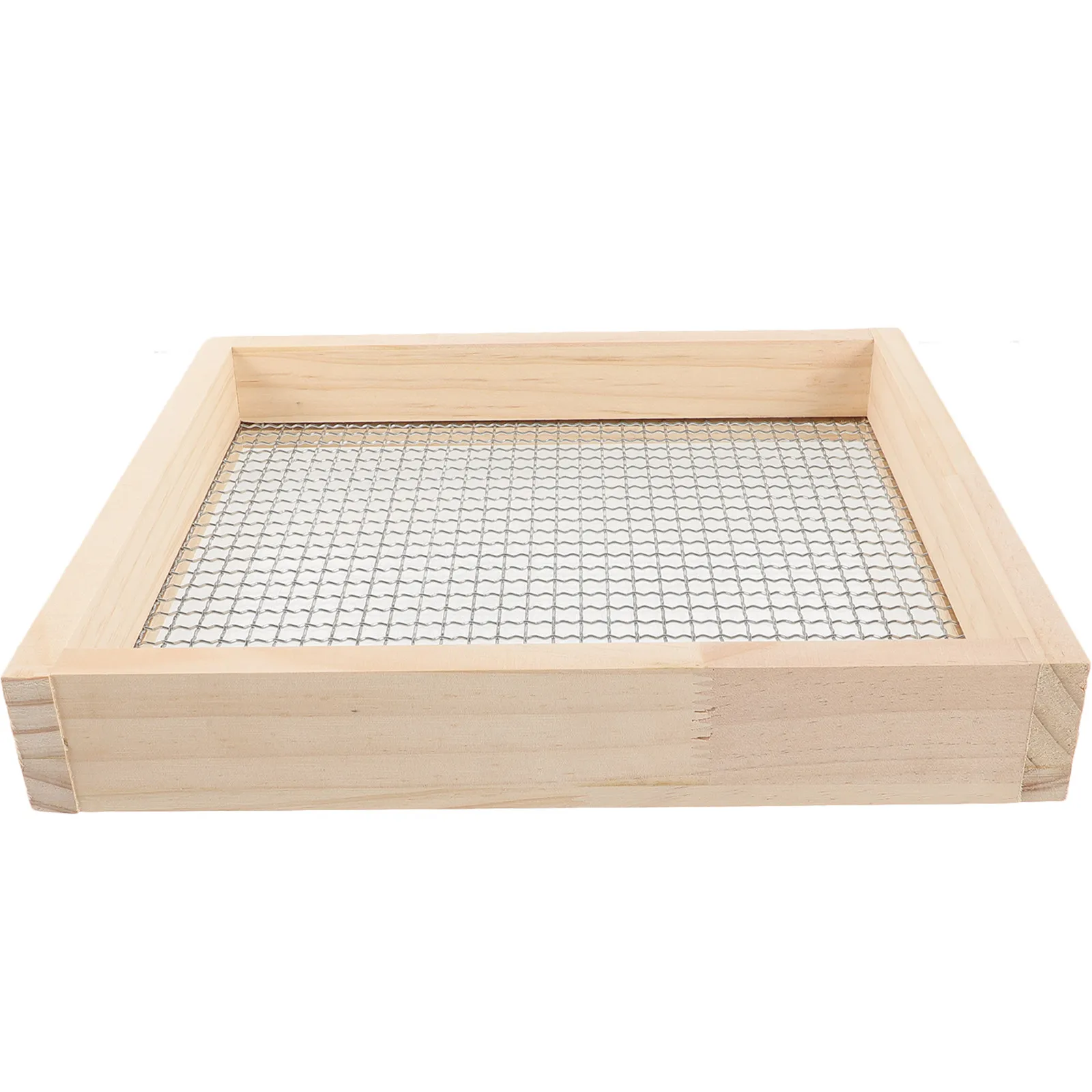 Garden Sifter for Soil Dirt Gravel Rocks Leaves Multi Functional Heavy Duty Wooden Metal Construction Fine Mesh Sifting Tool