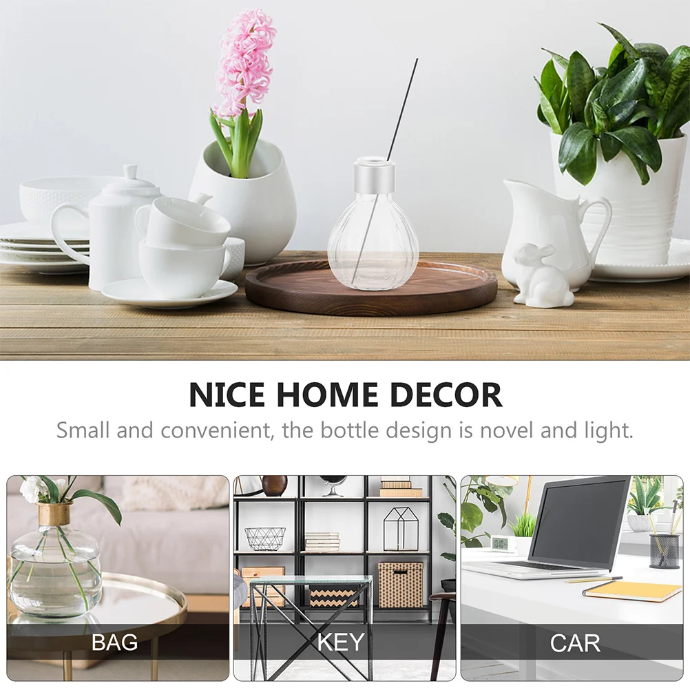 

2Pcs Reed Diffuser Bottles Empty Glass Aroma Bottles Wide Mouth Essential Oil Holder Table Decoration Diffuser Bottle