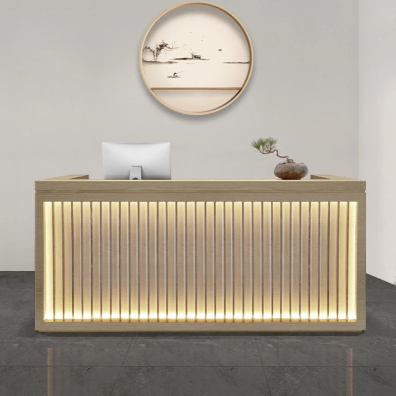 

New Chinese-style Reception Desks Small Japanese-style Light Luxury Reception Desks Tea Room Office Furniture Zum Empfang YS40CC