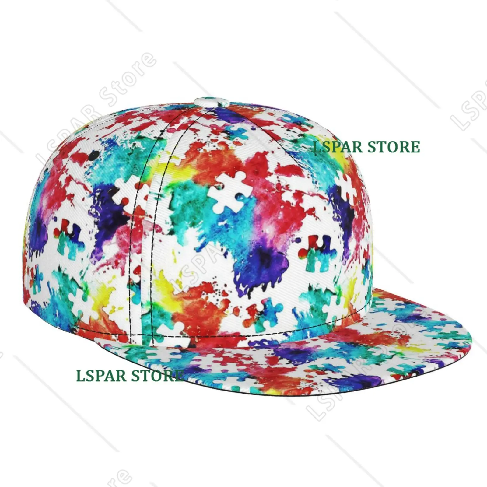Autism Awareness Printed Baseball Cap Suitable for Both Men and Women Adjustable Sun Shading Baseball Cap