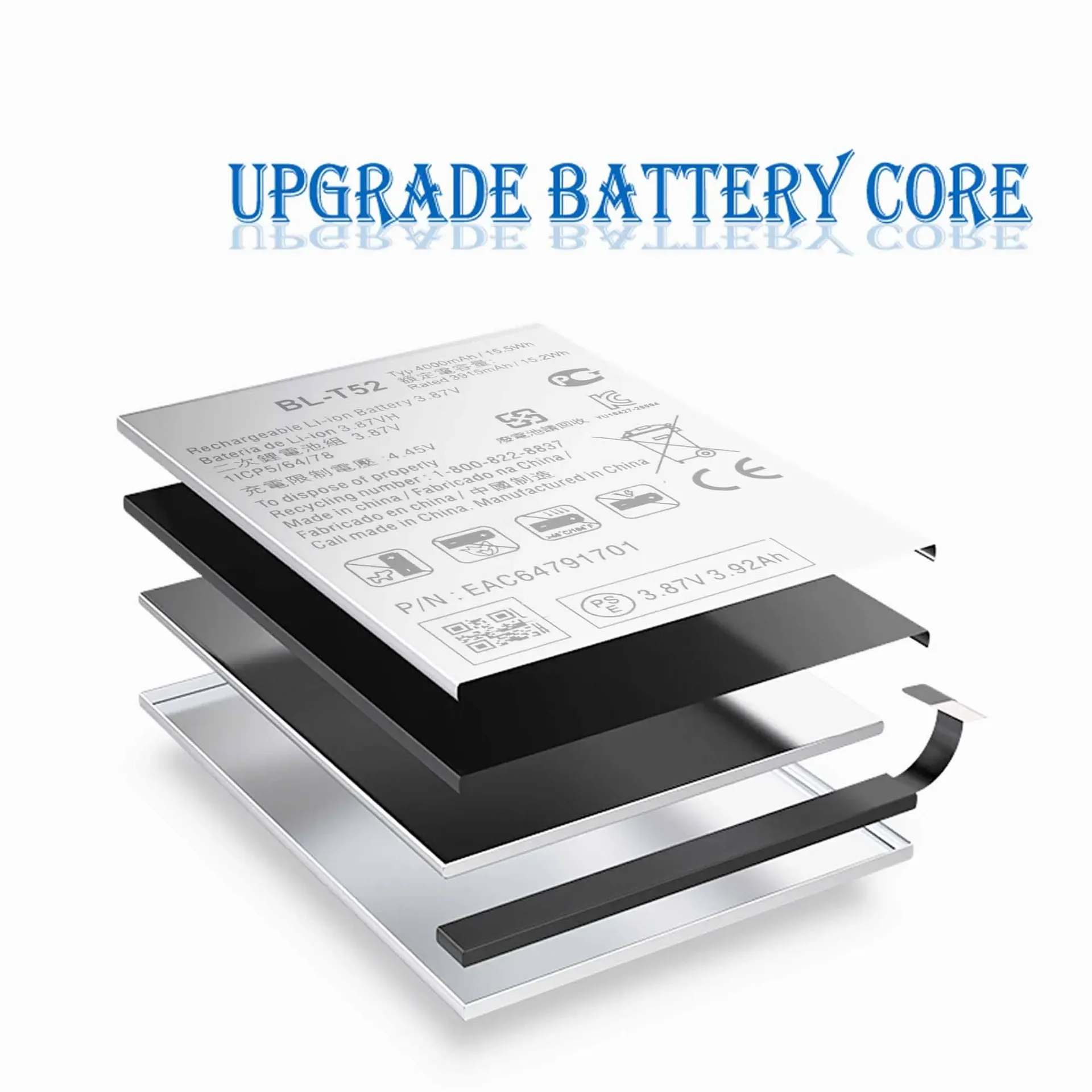 High Quality New Replacement Battery For LG WING BL-T52 Large Capacity Built-in Mobile Phone Battery Brand New Lithium Battery