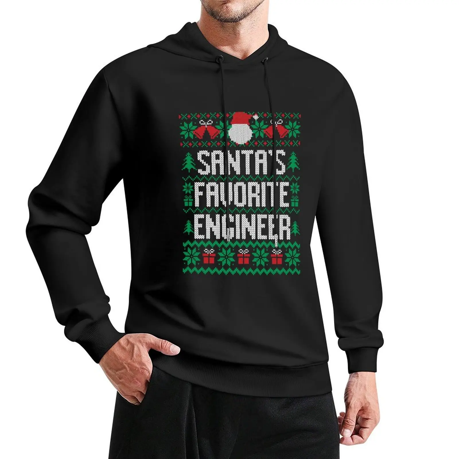 

Santa's Favorite Engineer Pullover Hoodie graphic t shirts men mens designer clothes autumn jacket men men hoodie