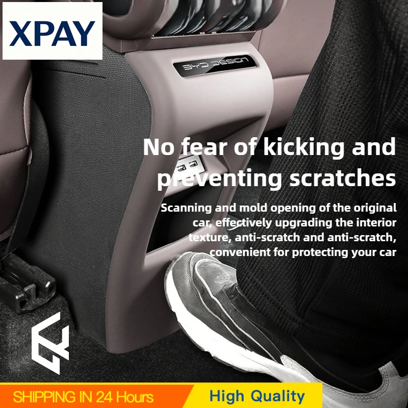 

Новый автомобиль для BYD Atto 3 2022-2024, задний центральный воздуховыпускной отверстие, защитная крышка, вентиляционное отверстие, противоударная рамка, отделка, аксессуары для интерьера