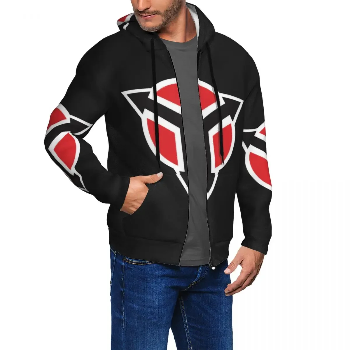 Killzone Helghast Insignia Felpa con cappuccio con cerniera Pullover Hip Hop Autunno Inverno Uomo Donna Felpa Top a maniche lunghe