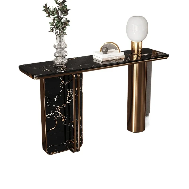 

Creative rock slab entrance table, light luxury living room Nordic entrance entrance, fashionable end view table