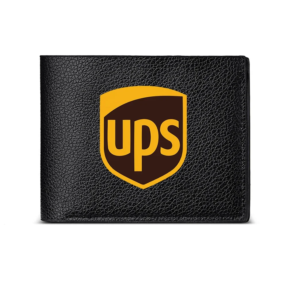 Ups Logo Shield Design Men S Wallet Card Holder Casual Business Fashion Print Style Accessory For Everyday Use