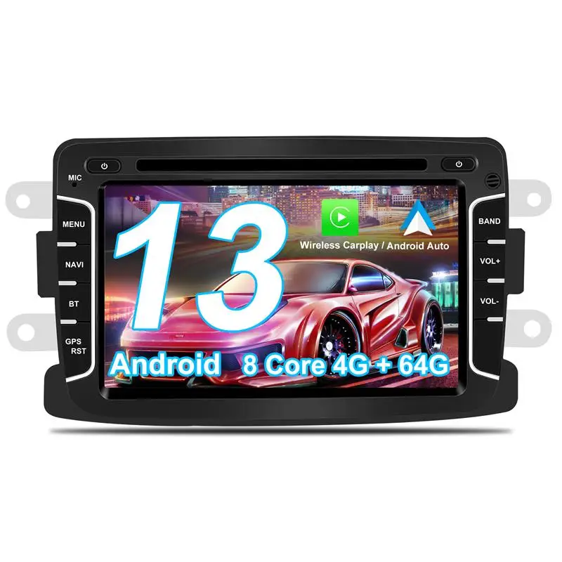 

Android car radio for Renault Dacia Duster 2011-2017 stereo screen Carplay Android Auto Bluetooth GPS Navigation FM radio 7’