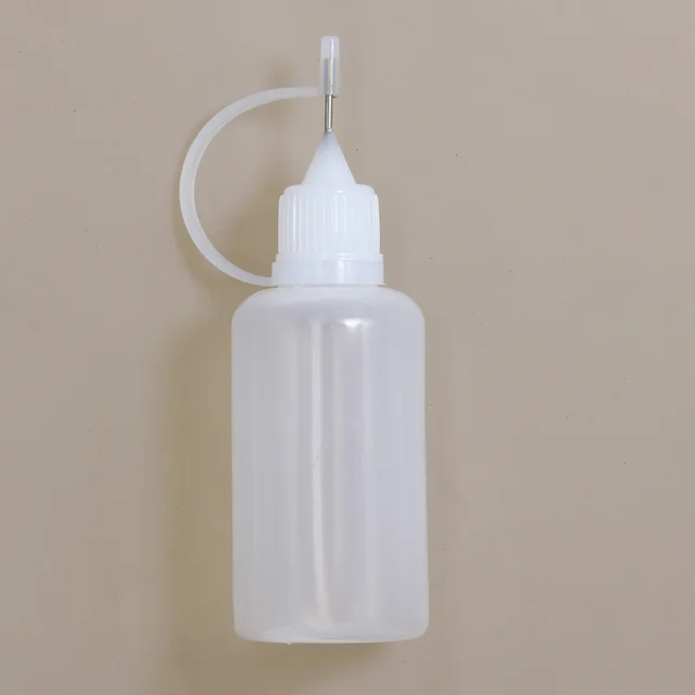 5ml 10ml 15ml 30ml 50ml 100ml 120ml PE Plastikowa butelka z aplikatorem z wyciskaną końcówką Wielokrotnego napełniania z zakraplaczem z igłą do kleju