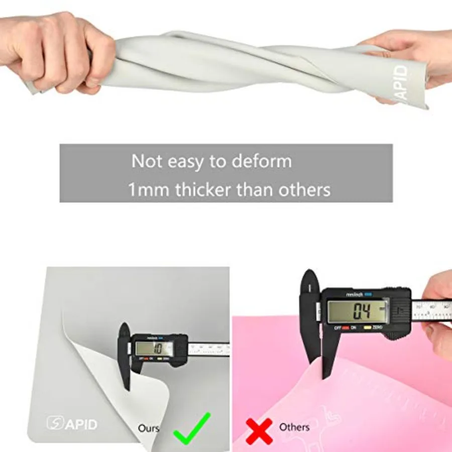 Extra Large Silicone Sheet for Crafts, Thick Silicone Jewelry Casting Mats, Nonstick Nonslip Silicon Mat for Epoxy Resin, Art P view 4