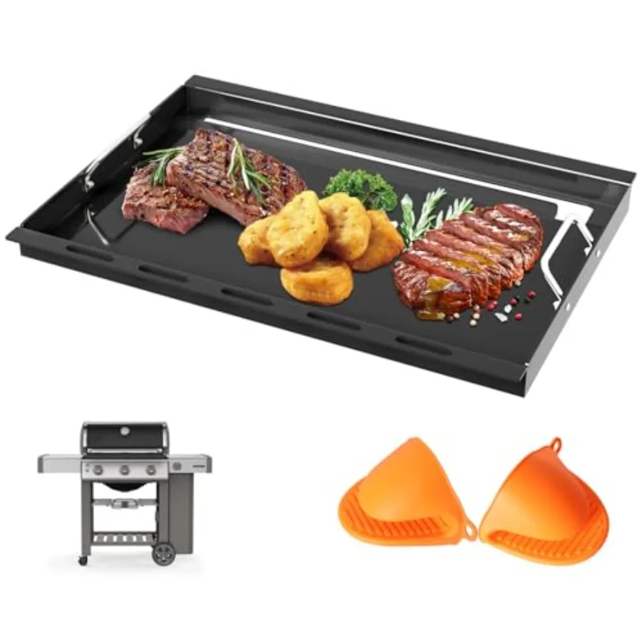 

Полноразмерная вставка-гриль для Weber GS4 Genesis II 300 Series, плоская жарочная поверхность из углеродистой стали, черная, для моделей 6788, 66095, 66802
