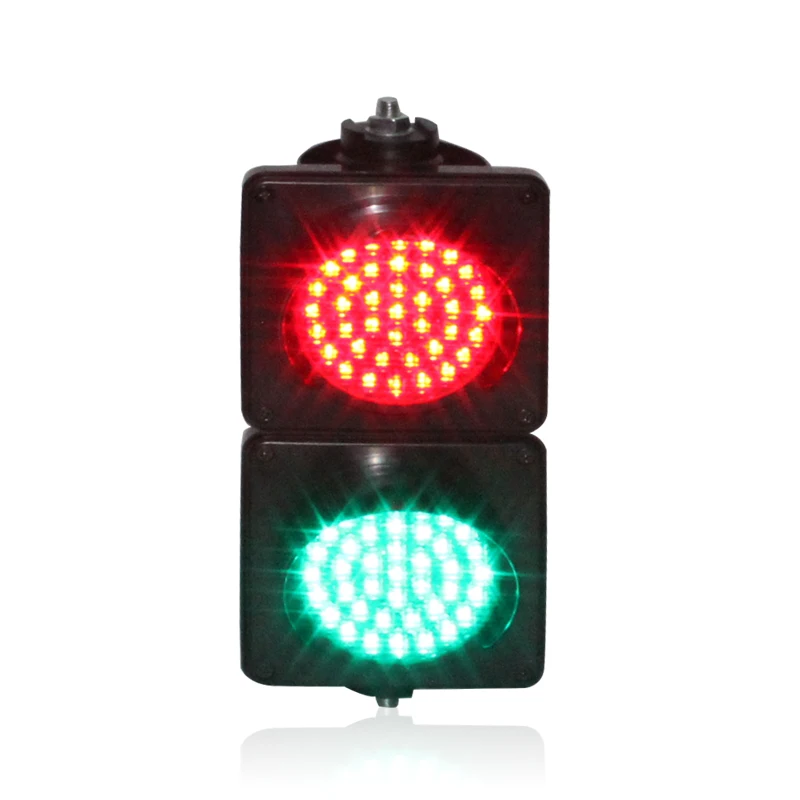 Colored Lens  DC12V DC24V AC85-265V 100mm Lamp Diameter Red Green LED Traffic Light For Parking Lots