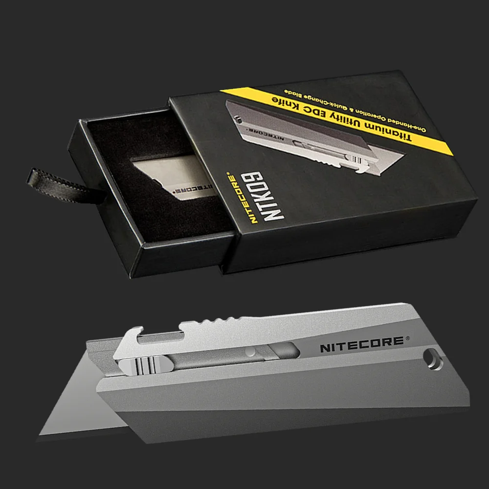 

Оригинальный NITECORE NTK09 титановый универсальный нож EDC мини-брелок 24 г портативный складной нож для рюкзака кулон открывалка для бутылок