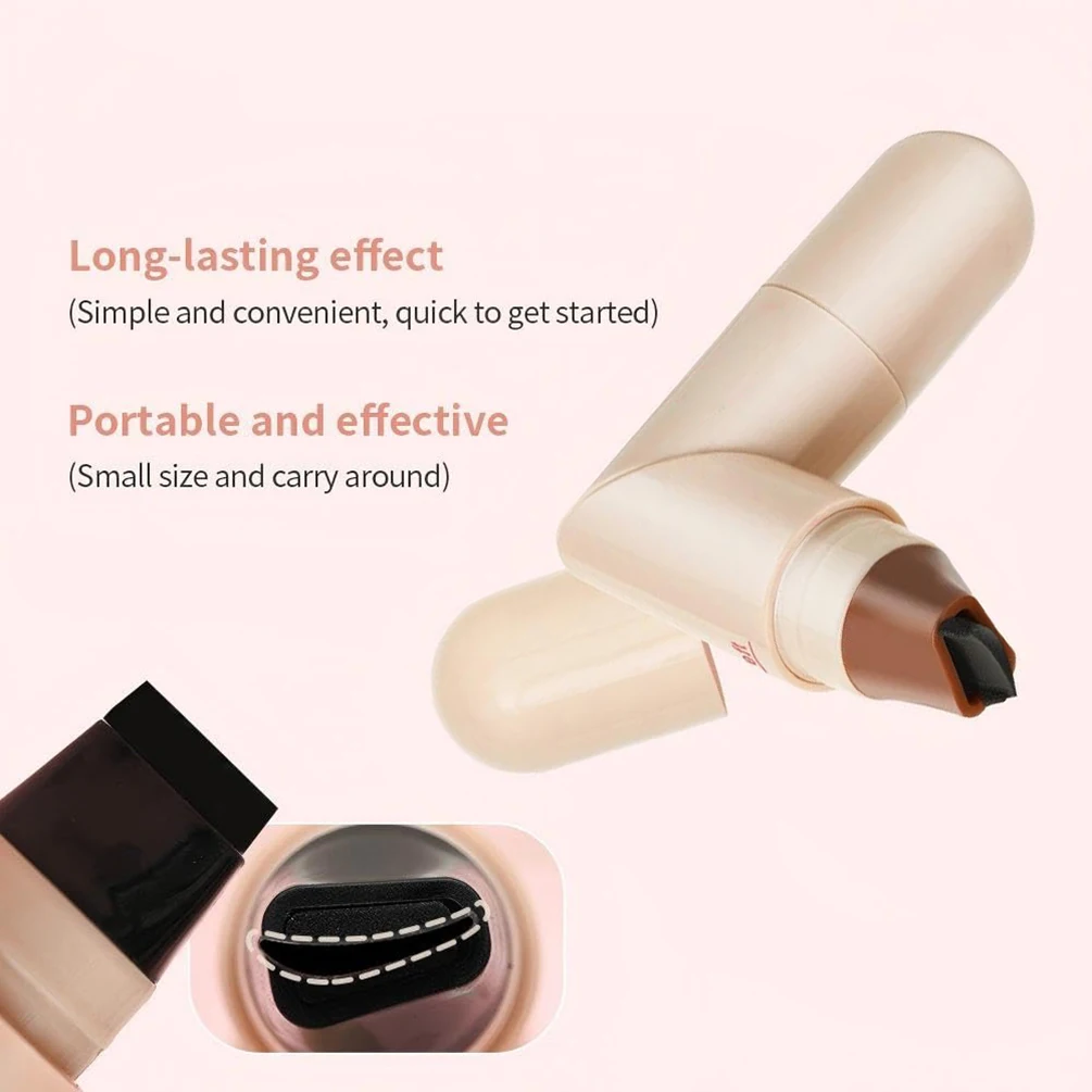 2-Color Private Label Rotating Eyeliner Stamp Pen Custom Logo liquid Dual-Ended Eye Liner waterproof Eyes Makeup Wholesale Vegan