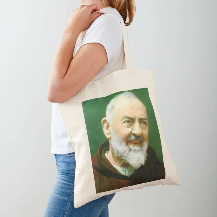 Saint Padre Pio Tote Bag women bag Handbags women Candy bags university shopper bag