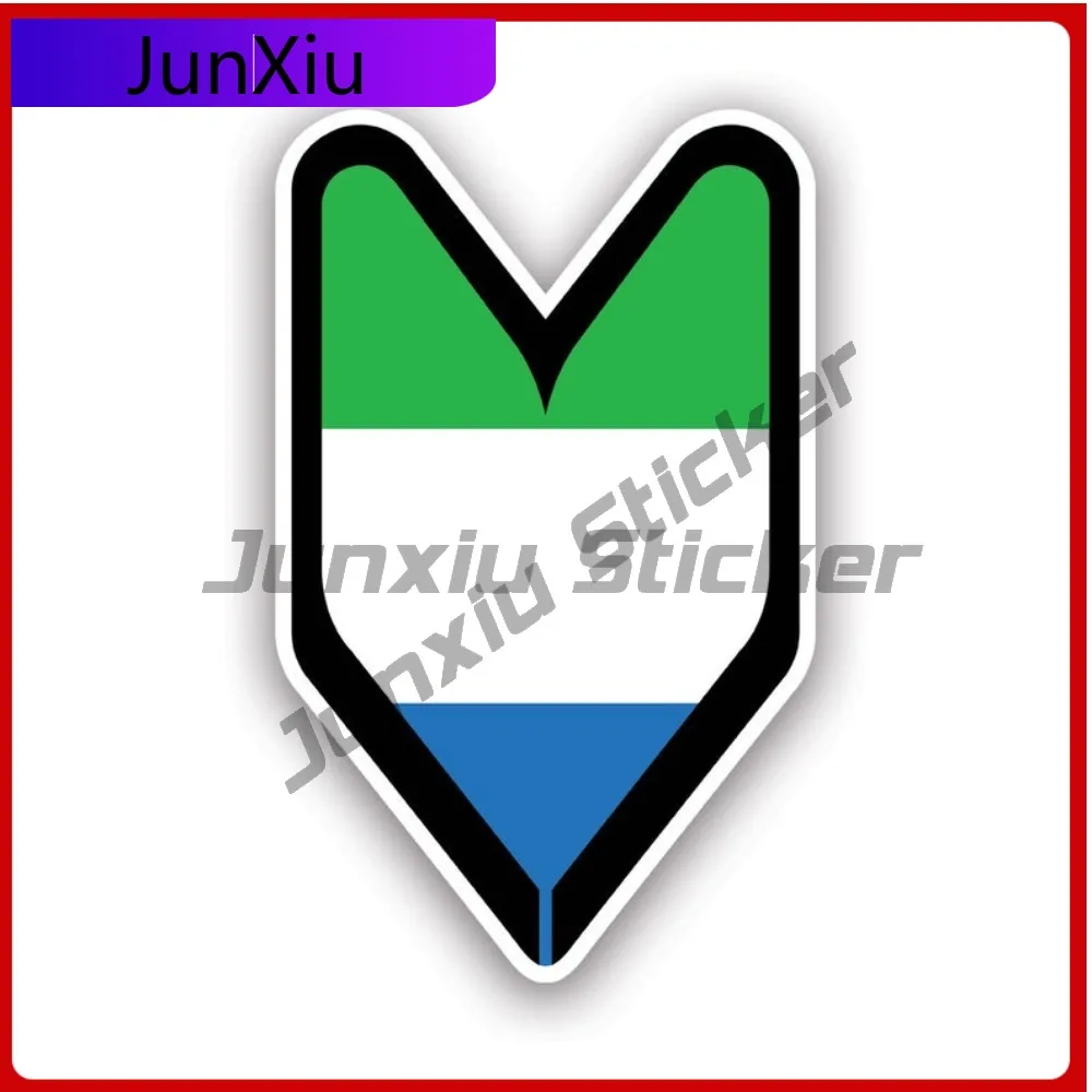 

Sierra Leonean Driver Badge Sticker Creative Decals Safety Warning Car Sticker Vinyl Decal Waterproof Durable Outdoor Durable