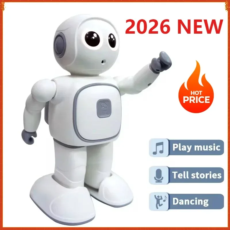 2026 New Kids AI Accompany Robot English Learning Helper Programmable Voice Interactive WiFi Dance Gift