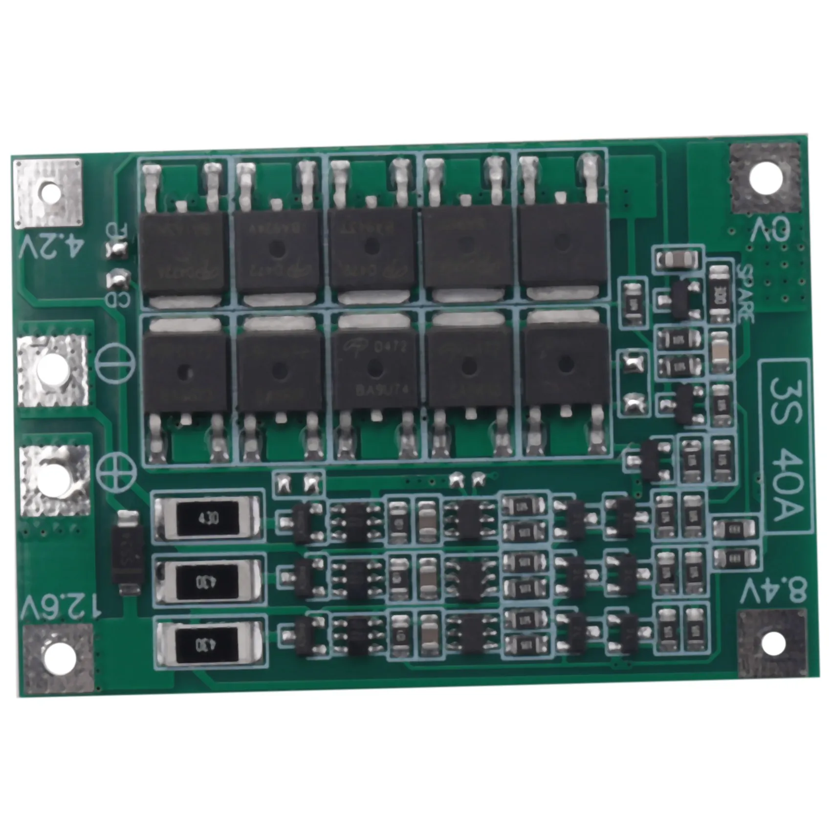 Pcm Battery Protection Board, 3S 40A, para chave de fenda, 12V Li-Ion, 18650, Balance Li-ion Battery Cell Pack Module