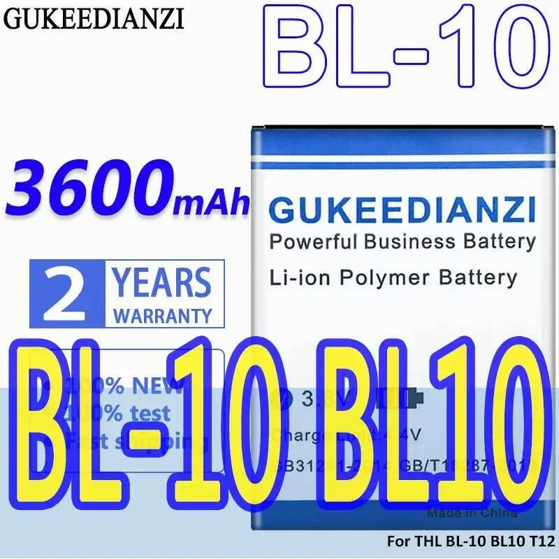 

Безопасный высокоэффективный аккумулятор мобильного телефона 3600 мАч BL-10 для Thl T12