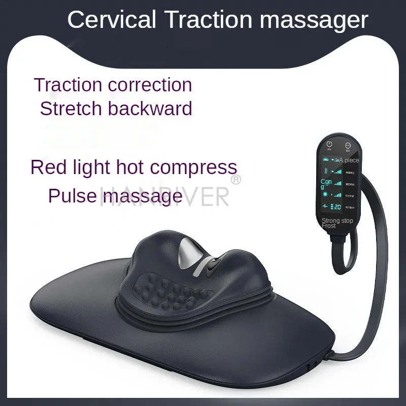 Cervical Vertebra Massager Heating Cervical Curvature Repair Instrument For Neck Pain Massage Pillow Neck Protector