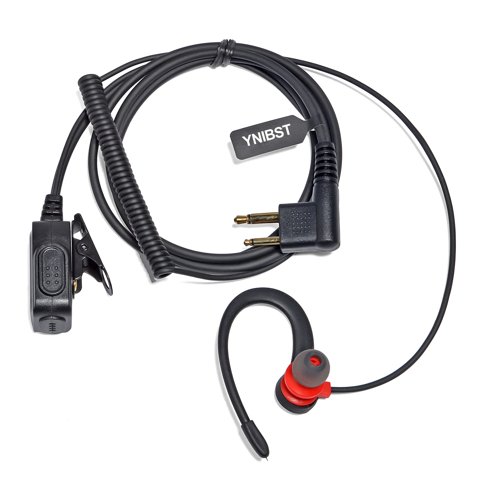 Auricular de Radio bidireccional, 2 pines en forma de G, auriculares suaves con micrófono PTT para Motorola CP200, BPR40D, MU12, PRO1150, CLS1110,