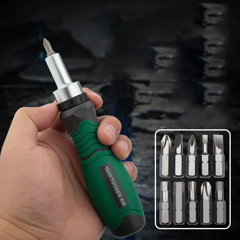 Xiaomi 10 in 1 Ratchet Screwdrivers Hidden Portable Detachable Mini Precision Bits Household Multi Functional Maintenance Tools