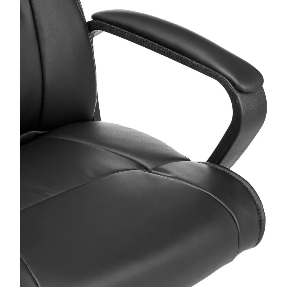 Basics Office Computer Task Desk Chair with Padded Armrests, Mid-Back, Adjustable, 360 Swivel, Rolling, 275 Pound Capacity