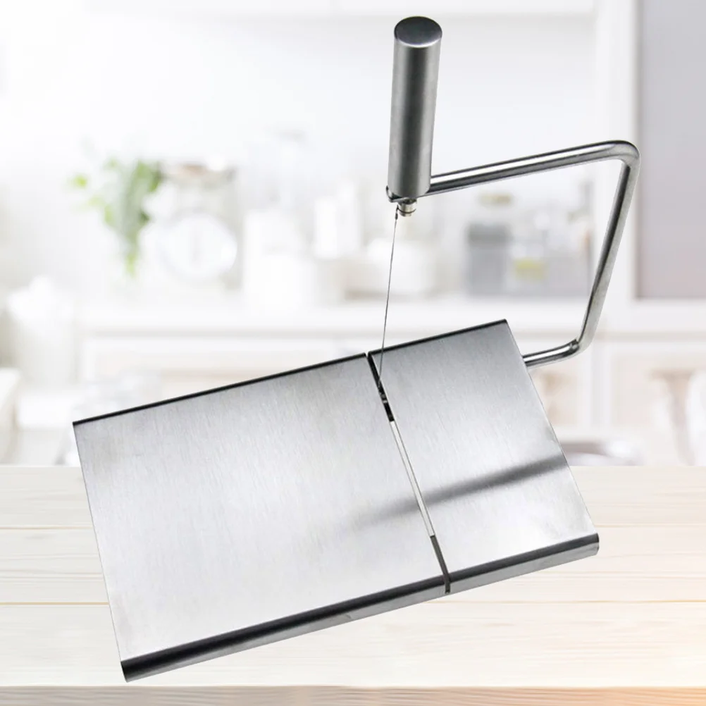 

Stainless Steel Cheese Slicer Wire Cutter with Protective Non-Slip Feet for Cheese Butter Eggs Fruits Vegetables Serving Board