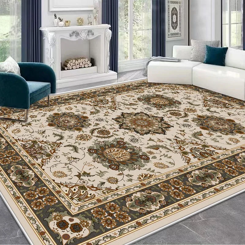 Ethnic Style Mats Retro Persian Style Living Room Sofa Floor Mat Homestay Carpet Fully Covered Bohemian Entrance Doormat Beauty