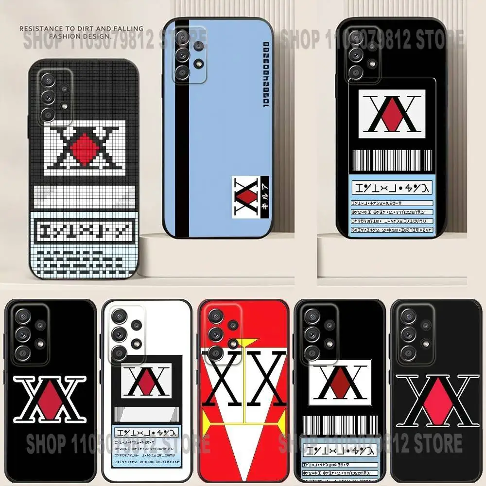 حافظة هاتف ترخيص Hxh Hunter X Hunter لهاتف سامسونج S24,21,22,23,30, Ultra,20, Plus, Note,10,9, حافظة سيليكون ناعمة سوداء