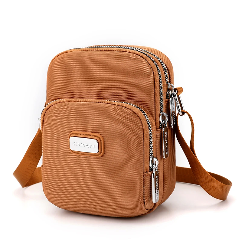 Pequena bolsa feminina crossbody mini bolsa feminina ombro mensageiro saco de náilon senhoras diário menina saco do telefone móvel elegante