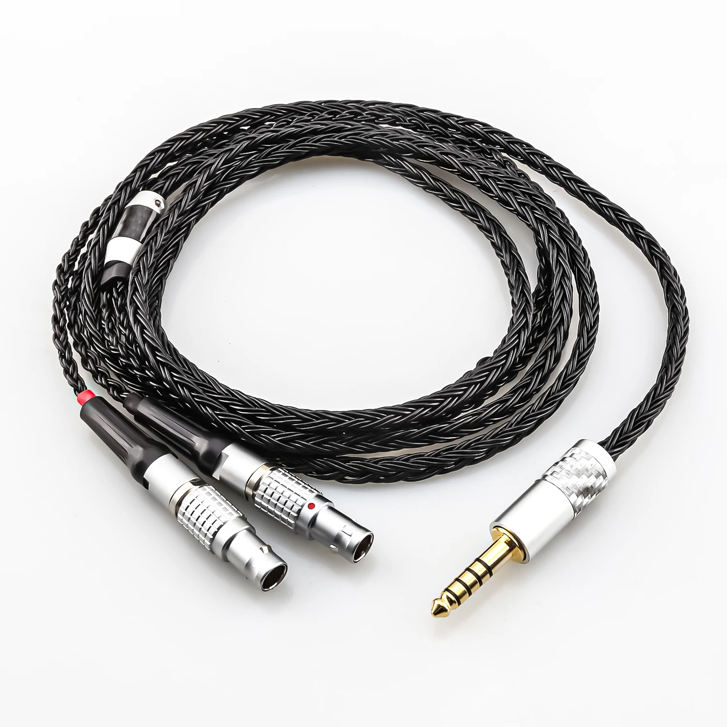 Black 16 cores Headphone Upgrade Cable For Focal Utopia Fidelity Circumaural Earphone