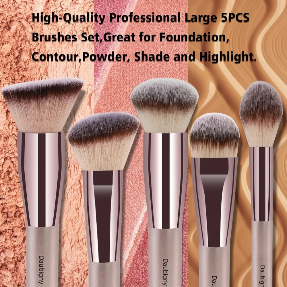 Pincéis de maquiagem, 16 peças, conjunto completo de pincéis de maquiagem sintéticos premium com pincéis de base profissional, corretivos de pó, olhos