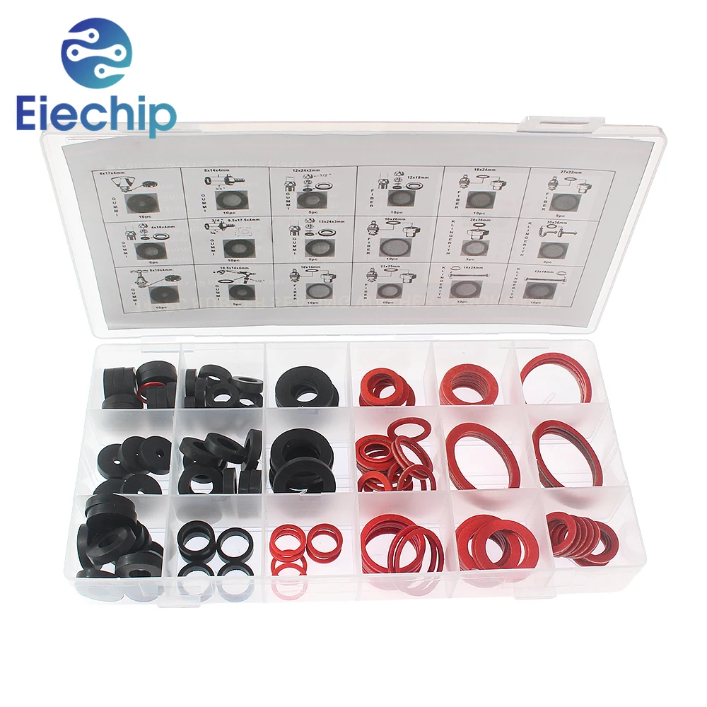 141PCS Rubber O Ring Set -18 Sizes Gaskets Seal Nitrile Rubber Bands High Pressure O-Rings Repair Kit, Sealing Elastic Band