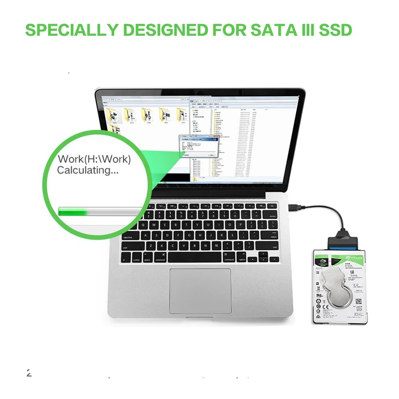 USB 3.1 Type C SATA Cable Converter Male to 2.5'' HDD SSD Drive Wire Adapter Wired Convert USB3.1 SATA3 22Pin Cable for Computer