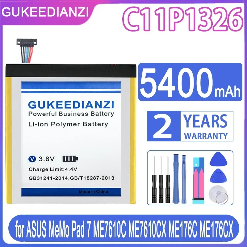 

GUKEEDIANZI Replacement Battery C11P1326 5400mAh for ASUS MeMo Pad 7 ME7610C ME7610CX ME176C ME176CX Pad7