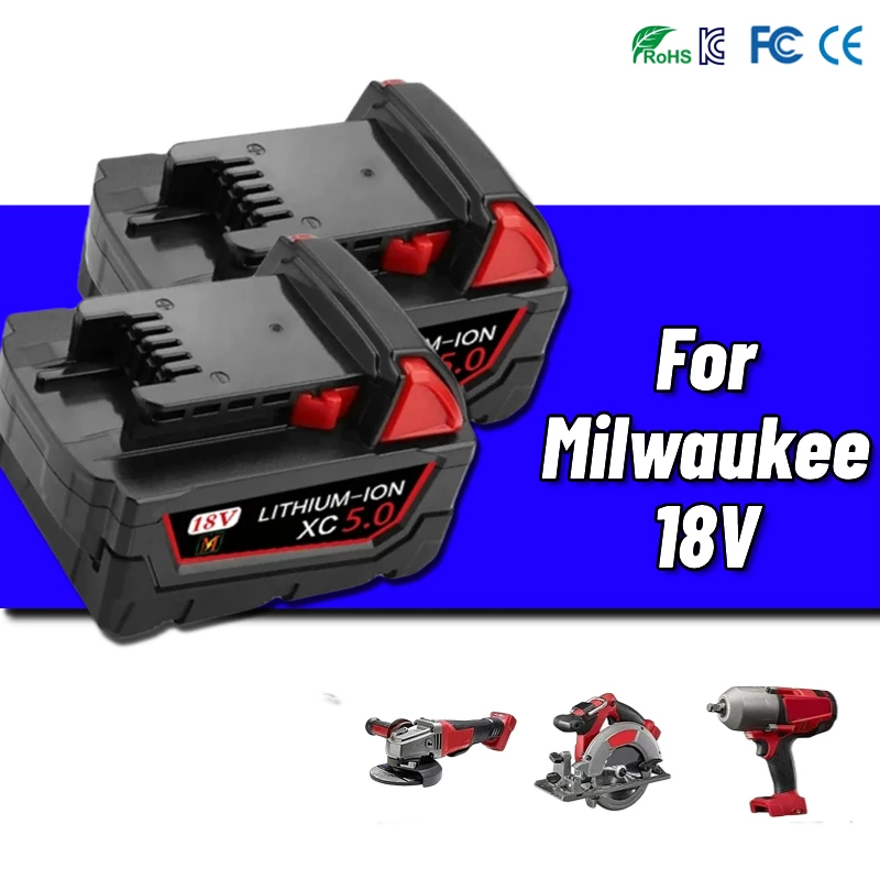 

18V 9AH For Milwaukee Battery 18B6 18V XC Li-ion 48-11-1860 48-11-1852 48-11-1850 48-11-1840 48-11-1820 Batteries Charger