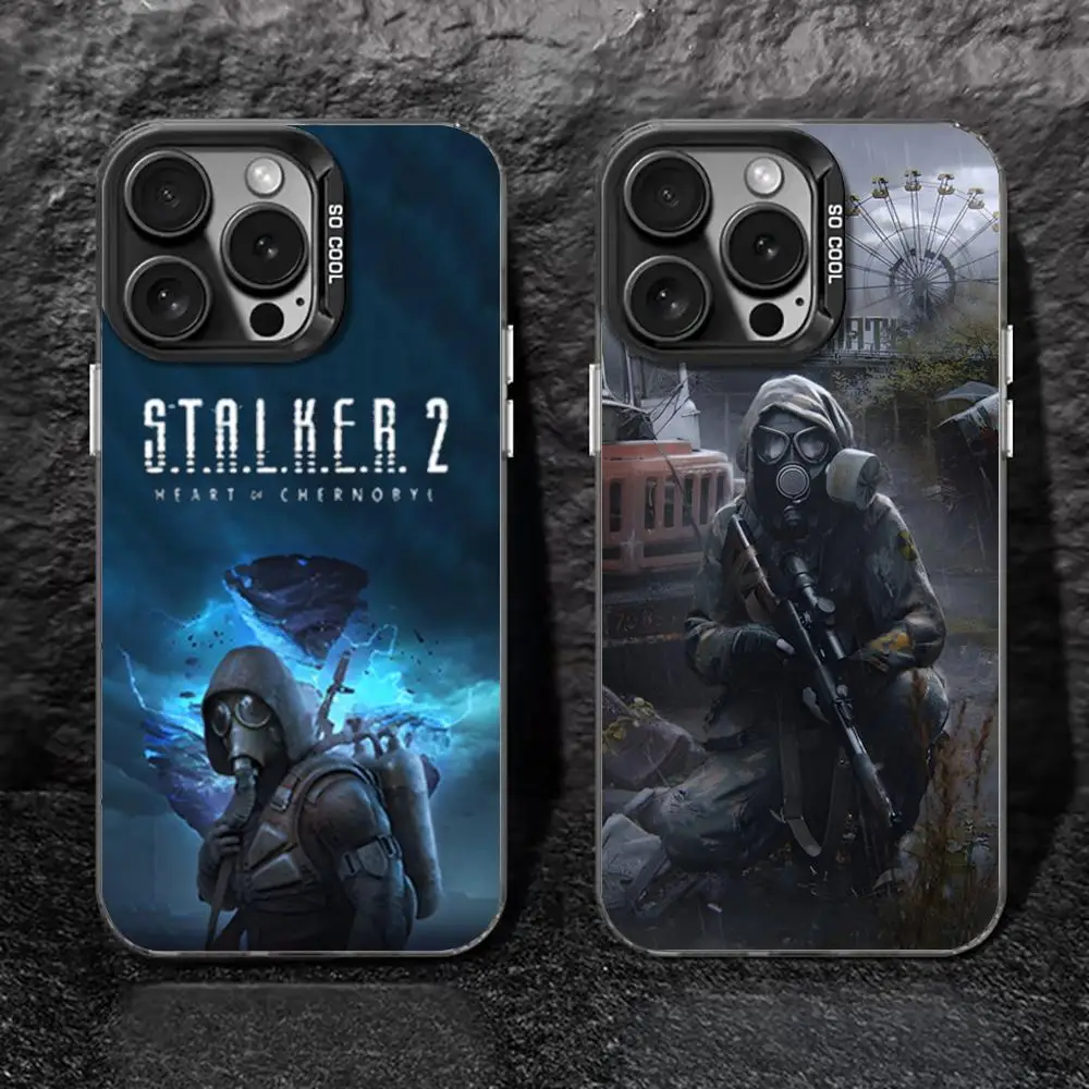 

Game Stalker 2 hot Phone Case black IMD Colorful Silver Suitable soft case for iPhone 16 15 14 13 12 11 XS Pro Max