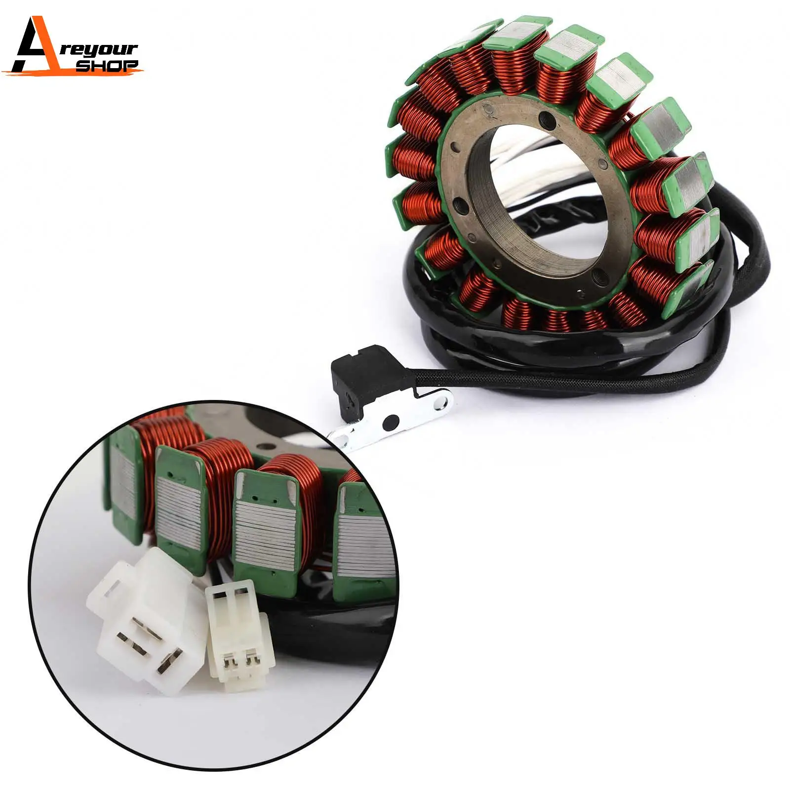 

Areyourshop Magneto Generator Engine Stator Rotor Coil Fit for Yamaha XVS650 V-Star Drag Star 2004-2017 5SC-81410-01 Motor Parts