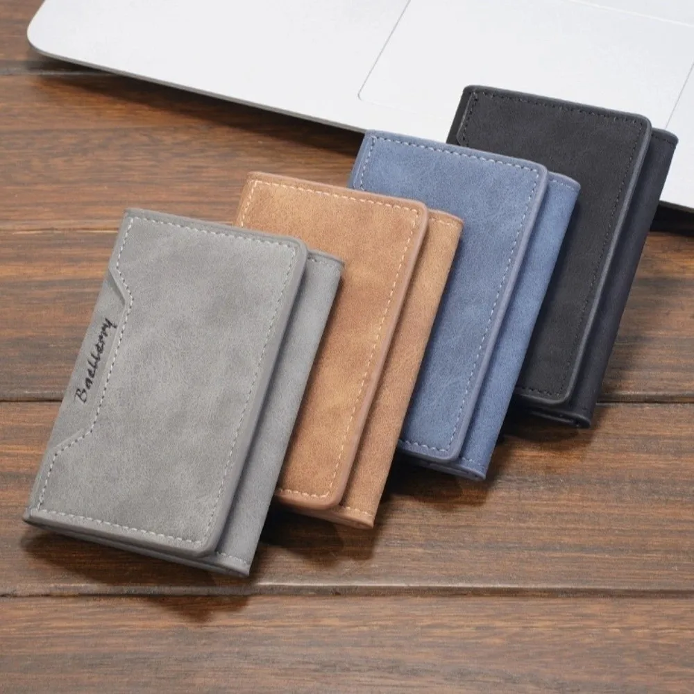 Tragbare Mini Männer Geldbörse Dünne Bank Karte Organizer Männer Brieftasche PU Leder Karte Halter Kleine Lagerung Tasche Business
