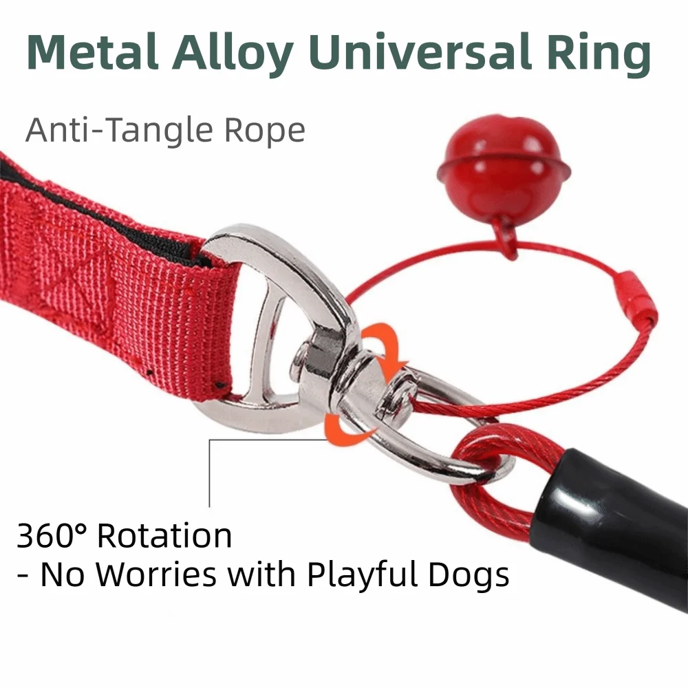 

Colorful Puppy Training Rope Chew Proof Adjustable Length Pet Traction Rope Anti Bite Comfortable Handle Dog Walker Rope